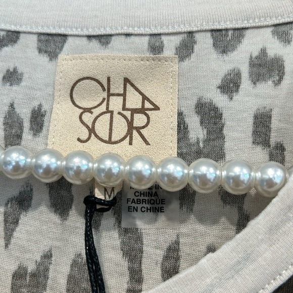 Chaser vintage jersey short sleeve high low shirttail tee animal print medium - Picture 2 of 5